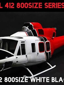 Super Scale 800-Bell 412 White Black Red ARF