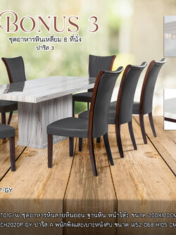 ชุดอาหารหิน 8 ที่นั่ง โบนัส 3