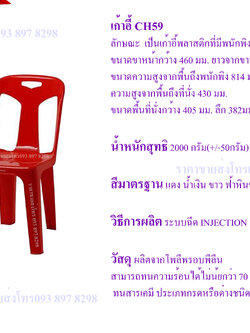 เก้าอี้ซุปเปอร์แวร์ รุ่นch59