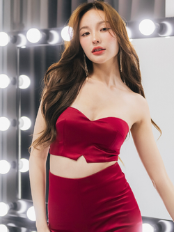 Lism S-060 Duchesse Satin Bustier เสื้อครอปเกาะอก