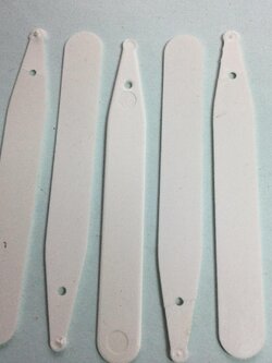 ป้ายชื่อพลาสติก สีขาว (4 นิ้ว) / 10 ชิ้นต่อชุด (UK)