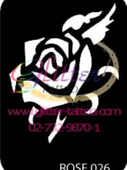 แบบลายดอกกุหลาบ (1) ขนาด 7 x 9.5 cm.