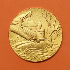 เหรียญที่ระลึก สมาคมดนตรี Min-On Concert Association ประเทศญี่ปุ่น เหรียญชุบทอง ขนาด 4.9 เซน พร้อมกล่องเดิม