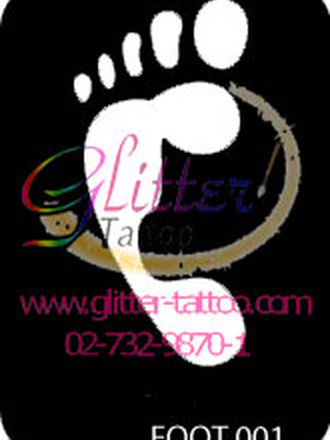 แบบลายเท้า ขนาด 7 X 9.5 cm