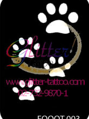 แบบลายเท้า ขนาด 7 X 9.5 cm