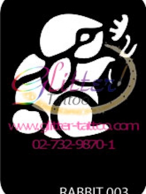 แบบลายกระต่าย ขนาด 7 x 9.5 cm.