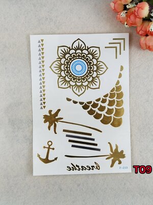 พร้อมส่ง✨ Tattoo✨⭐️ แทททูติดตัว✨⭐️ สีเงิน✨⭐️สีทอง✨⭐️ติดง่ายมาก✨⭐️ แค่ 30 วินาที ก็สวยในพริบตา ✨⭐️ไม่เป็นอันตรายต่อผิว✨⭐️09