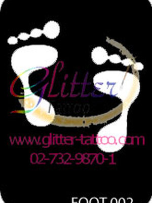 แบบลายเท้า ขนาด 7 X 9.5 cm