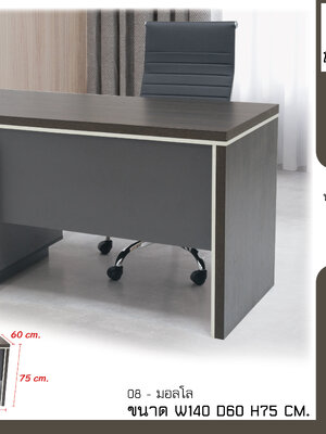 โต๊ะทำงานเมลามีน รุ่นมอลโล