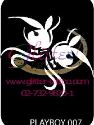 แบบลายเพลย์บอย ขนาด 7 X 9.5 cm.