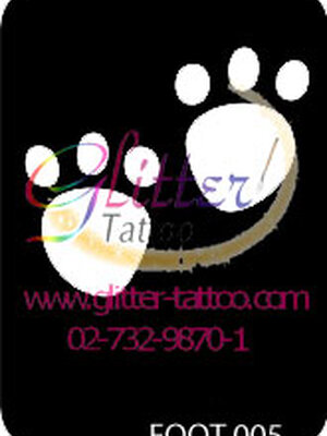 แบบลายเท้า ขนาด 7 X 9.5 cm