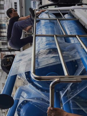 ถังกรองเหล็กขนาด28นิ้ว (70cm. x 150cm. x 4.5 mm.)