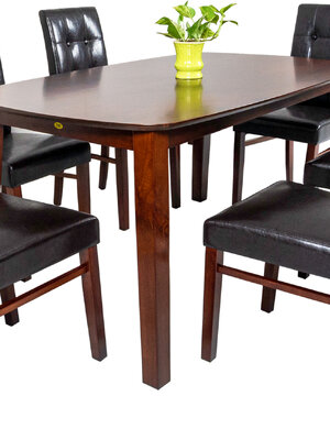 ชุดอาหารไม้จริง 6 ที่นั่ง สกาล่า