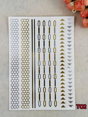 พร้อมส่ง✨ Tattoo✨⭐️ แทททูติดตัว✨⭐️สีทอง✨⭐️ติดง่ายมาก✨⭐️ แค่ 30 วินาที ก็สวยในพริบตา ✨⭐️ไม่เป็นอันตรายต่อผิว✨⭐️2