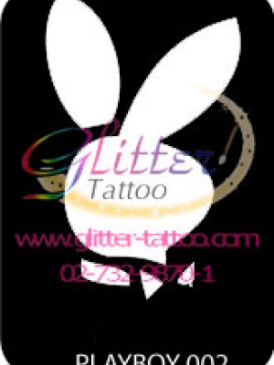 แบบลายเพลย์บอย ขนาด 7 X 9.5 cm.