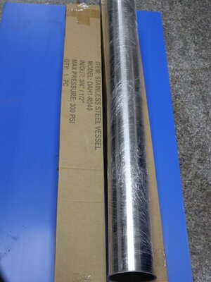 กระบอกเมมเบรนไฟเบอร์ Vessel สแตนเลส 4021 (4"x21")