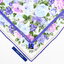 [Vintage] Yves Saint Laurent ผ้าเช็ดหน้าพิมพ์ลายดอกไม้ สีน้ำเงิน - ผ้าเช็ดหน้า Vintage