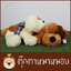 ตุ๊กตาหมา หมอบตกตึก โบว์สก็อตตัวใหญ่ ขนนุ่ม size 17นิ้ว มี2สีให้เลือก