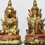 3664 พระบูชา สมัยรัตนโกสินทร์ เนื้อทองเหลือง อุดดินไทย ปิดทองแท้ หน้าตัก 1 นิ้ว ฐานกว้าง 3.5 ซ.ม. สูง 6 ซ.ม.