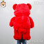 ตุ๊กตาหมีหัวโตโบว์สก๊อต ขนนุ่ม ไซส์ 110cm (สีแดง) น่ารัก น่ากอด