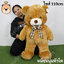 ตุ๊กตาหมีหัวโตโบว์สก๊อต Teddy นุ่ม ไซส์ 110cm (สีน้ำตาลทรายแดง) ขนนุ่ม น่ากอด ตัวใหญ่