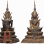 34 พระบูชารัตนะ หน้าตัก 2.4 นิ้ว สร้าง สมัยรัตนโกสินทร์ อายุพระ 150 ถึง 200 ปี เนื้อทองเหลือง อุดดินไทย สูงจากเกศถึงฐาน 6.5 นิ้ว - ฐานกว้าง 4 นิ้ว