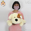 ตุ๊กตาหมา หมอบตกตึก โบว์สก็อตตัวใหญ่ ขนนุ่ม size 17นิ้ว มี2สีให้เลือก