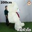 ตุ๊กตาหมี หัวโต Teddy ตัวใหญ่ ตัวยักษ์ size 200 cm สีขาว หมียักษ์ ตัวใหญ่กว่าคนมาก หมีหัวโต อ้วนแน่น หนักมากกว่า 10กก.