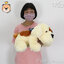 ตุ๊กตาหมา หมอบตกตึก โบว์สก็อตตัวใหญ่ ขนนุ่ม size 17นิ้ว มี2สีให้เลือก