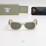 แว่นกันแดด Ray-Ban RB0832SF 146031 Polished Beige Green