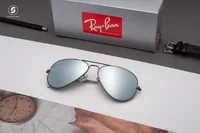 แว่นกันแดด Ray-Ban Aviator large metal RB3025 029/30 Gunmetal / Silver mirror แว่นกันแดด Ray-Ban Aviator large metal RB3025 029/30 Gunmetal / Silver mirror