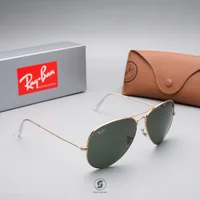 แว่นกันแดด Ray-Ban Aviator large metal ii RB3026 L2846 Black / Green G-15
