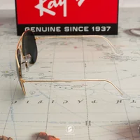 แว่นกันแดด Ray-Ban Aviator large metal RB3025 001/58 Gold / Black/Green Polarized แว่นกันแดด Ray-Ban Aviator large metal RB3025 001/58 Gold / Black/Green Polarized