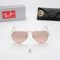 แว่นกันแดด Ray-Ban Aviator large metal RB3025 001/3E Gold / Pink