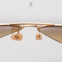 แว่นกันแดด Ray-Ban Aviator large metal RB3025 001/M2 Shiny Gold / Brown Gradient Polarized