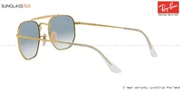 แว่นกันแดด Ray-Ban Marshal RB3648 001/3F Gold /Clear Gradient Blue