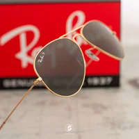 แว่นกันแดด Ray-Ban Aviator large metal RB3025 001/58 Gold / Black/Green Polarized แว่นกันแดด Ray-Ban Aviator large metal RB3025 001/58 Gold / Black/Green Polarized