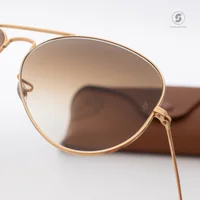 แว่นกันแดด Ray-Ban Aviator large metal RB3025 001/51 Gold / Brown Gradient