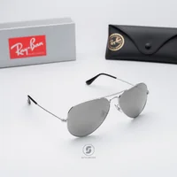 แว่นกันแดด Ray-Ban Aviator large metal RB3025 W3277 Silver / Grey silver mirror แว่นกันแดด Ray-Ban Aviator large metal RB3025 W3277 Silver / Grey silver mirror