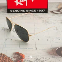 แว่นกันแดด Ray-Ban Aviator large metal RB3025 001/58 Gold / Black/Green Polarized แว่นกันแดด Ray-Ban Aviator large metal RB3025 001/58 Gold / Black/Green Polarized