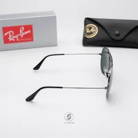 แว่นกันแดด Ray-Ban Aviator large metal RB3025 004/58 Gunmetal / Crystal Green polarized แว่นกันแดด Ray-Ban Aviator large metal RB3025 004/58 Gunmetal / Crystal Green polarized
