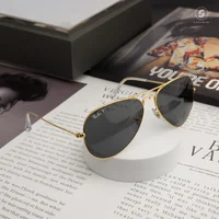 แว่นกันแดด Ray-Ban Aviator large metal RB3025 919648 Legend Gold / Black Polarized แว่นกันแดด Ray-Ban Aviator large metal RB3025 919648 Legend Gold / Black Polarized