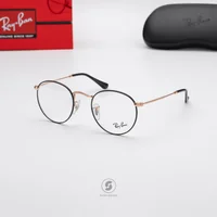 แว่นสายตา Ray-Ban Round Metal RX3447V 3173 Black on Rose Gold แว่นสายตา Ray-Ban Round Metal RX3447V 3173 Black on Rose Gold