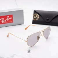 แว่นกันแดด Ray-Ban Aviator large metal RB3025 9064V8 Gold / Grey Photochromic