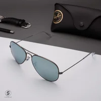 แว่นกันแดด Ray-Ban Aviator large metal RB3025 029/30 Gunmetal / Silver mirror แว่นกันแดด Ray-Ban Aviator large metal RB3025 029/30 Gunmetal / Silver mirror