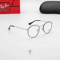 แว่นสายตา Ray-Ban Round Metal RX3447V 3173 Black on Rose Gold แว่นสายตา Ray-Ban Round Metal RX3447V 3173 Black on Rose Gold