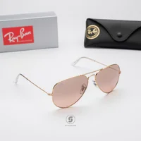 แว่นกันแดด Ray-Ban Aviator large metal RB3025 001/3E Gold / Pink