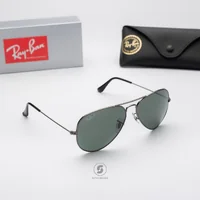 แว่นกันแดด Ray-Ban Aviator large metal RB3025 004/58 Gunmetal / Crystal Green polarized แว่นกันแดด Ray-Ban Aviator large metal RB3025 004/58 Gunmetal / Crystal Green polarized