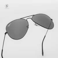 แว่นกันแดด Ray-Ban Aviator large metal RB3025 002/58 Black / Green Polarized แว่นกันแดด Ray-Ban Aviator large metal RB3025 002/58 Black / Green Polarized