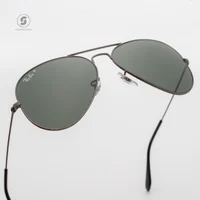 แว่นกันแดด Ray-Ban Aviator large metal RB3025 004/58 Gunmetal / Crystal Green polarized แว่นกันแดด Ray-Ban Aviator large metal RB3025 004/58 Gunmetal / Crystal Green polarized
